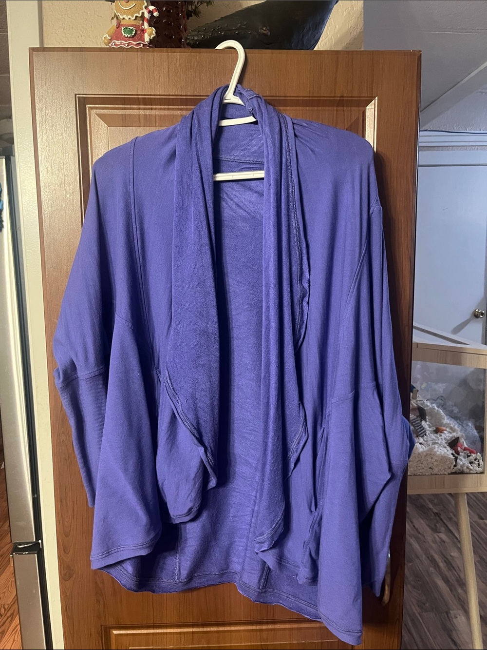 Lululemon 
Purple Open-Front Draped Cardigan